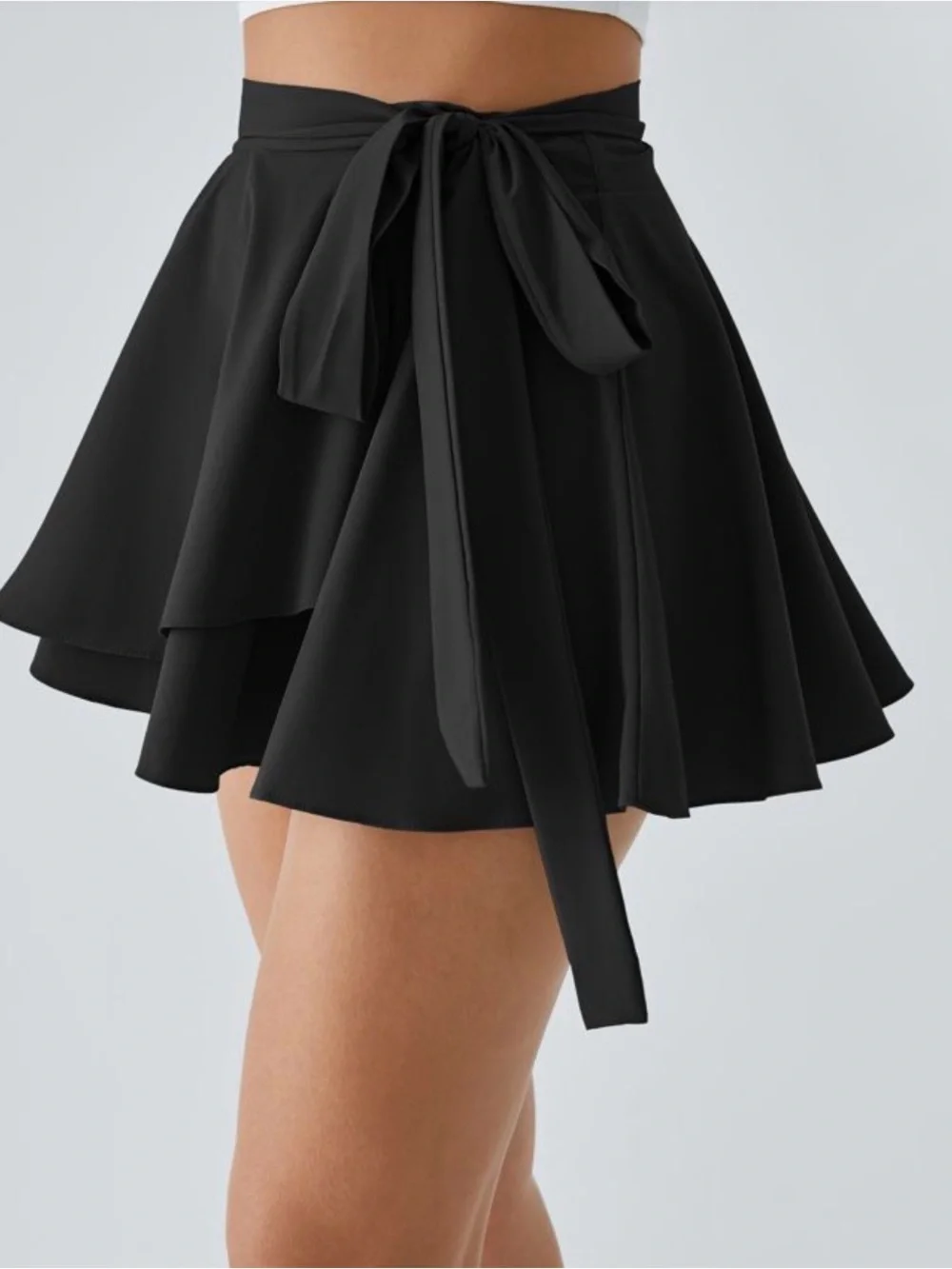 NWT HALARA Breezeful High Waisted Tie Side 2-in-1  Flowy Mini Quick Dry Skirt XL
